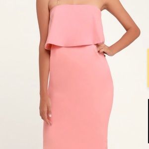 Strapless maroon dress